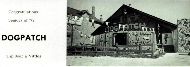 Dogpatch Restaurant - 1972 Yearbook Entry (newer photo)